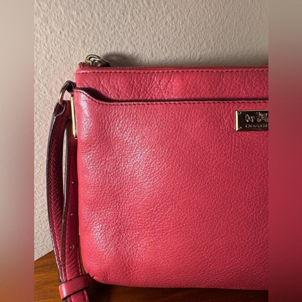 Coach Madison Swingpack Crossbody Bag in Loganberry Pink Leather - Picture 3 of 12